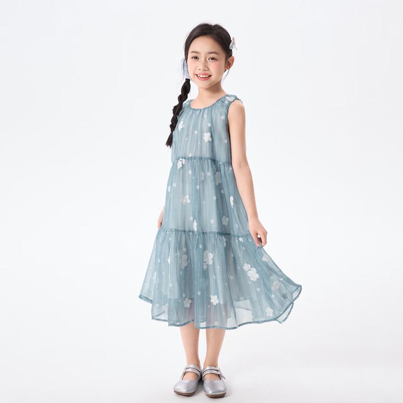 Xiaoyinman Girls  Jacquard Sleeveless A-line Dress 120