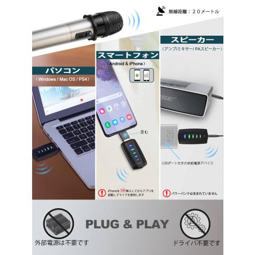 ALVOXCON UM410Pro Wireless USB Microphone, Compact Handheld UHF Condenser Microphone, Compatible with ZOOM, PCs, Speakers, iPhones, and Android Phones
