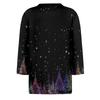 3/4 Length Sleeve Womens Tops Floral Print Vintage Fashion Casual Loose With Round Neck Plus Size Shirts
