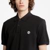 Timberland Single Pearl Loose Breathable Short Sleeve Polo Shirt Men Polo Shirts Black A24H2-001A