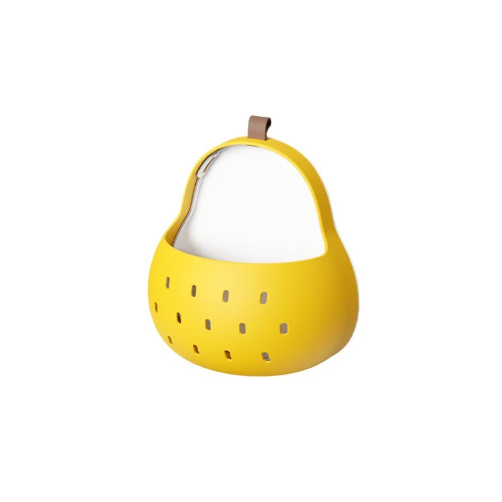 Hollow Out Pear-shaped Cutlery Holder Magnetic Pen Holder Chopsticks Storage Basket  Bathroom