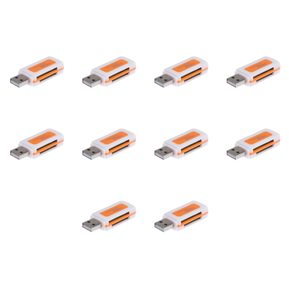 

10/20Pcs 4 in 1 Mini USB 2.0 Card Reader Memory Card Reader Adapter Memory Card Reader for TF SD MS M2 PC Laptop Accessories