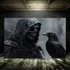 Grim Reaper Horror Halloween Party Decoration Background Spooky Graveyard Cemetery Backdrop Cosplay Photo Booth Studio Banner