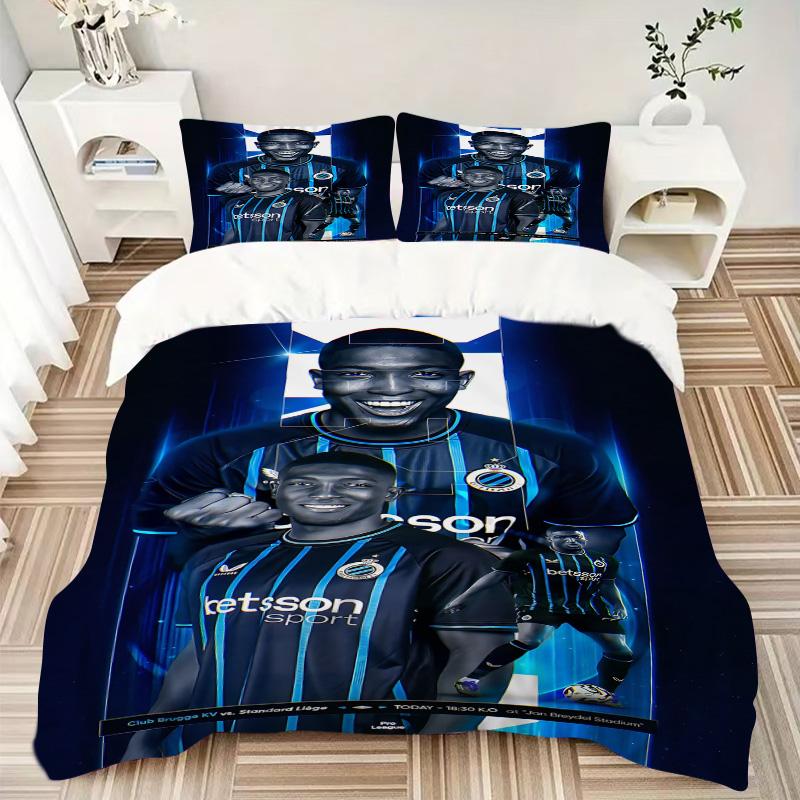 Brugge Fc Team Spirit Print 3Pcs Bedding Setduvet Cover With 2 Bedropillowcase Home Birthday Gift