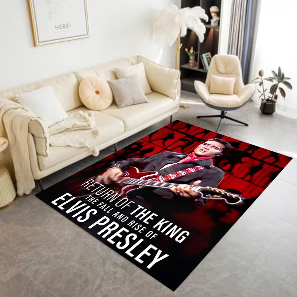 Elvis Presley Guitar Performance Floor Rug Office Rug Design for Hallway Decorate room Kitchen Bedrooms Antislip Carpet Anime Office Decor
