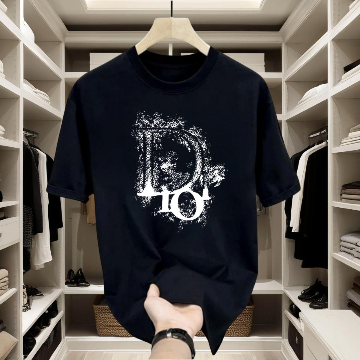 [Outlet] Men s Premium Heavyweight Short-Sleeve T-Shirt - Trendy American Style, New Summer Loose Fit Large