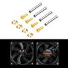 4pcs Chassis Fan Screws Quieter Operation Cooling Fan Nut Screws Double Fixed with Spacer and Tool for DIY Modified Cooling Fan