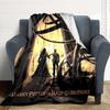 1pc Harry Potter Flannel Throw Blanket - HD Printed Lightweight Soft Warm All-Season Blanket for Sofa, Bed, Travel, Camping 029