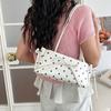 Elegante Borsa a Spalla con Fiocco in PU Finitura Lucida Borsa Rettangolare Sottile Borsa a Spalla a Pois per il Pendolarismo
