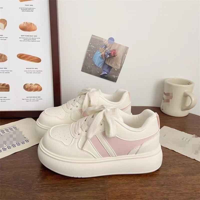 Autumn New Heightening Big Head Lace-up Small Casual Platform Sports Wind Shoes Women