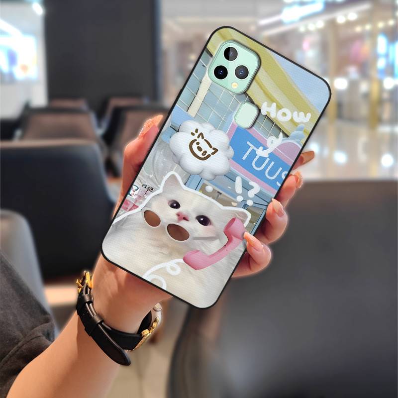 Anti-knock Cartoon Phone Case For Oukitel C22 Protective Soft Case Cute Silicone Full Wrap Couple Back Cover Waterproof