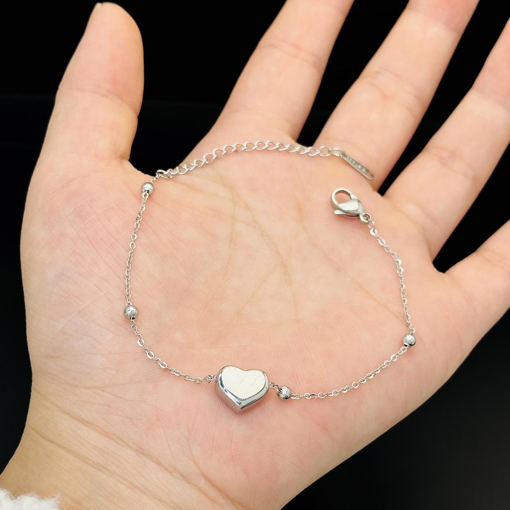 Simple Love Titanium Steel Necklace Women'S Niche Design Sense 18K Gold Collarbone Chain Neck Chain With Jewelry Pendant