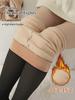 Women'S Fleece Lined Thermal Tights High Waist Warm Opaque Pantyhose For Cold Winter Daily Outdoor Casual Outfit