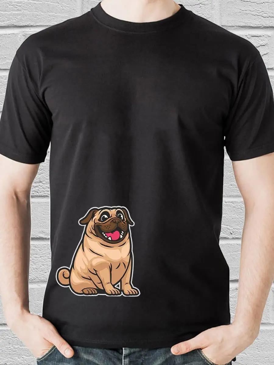 Pug print T-shirt 2XL