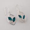 Apatite Gemstone Sterling Silver Handcrafted Dangle Earring 1.2", 925 Silver Elegant Hook Earring, Women Jewelry CE-24-4