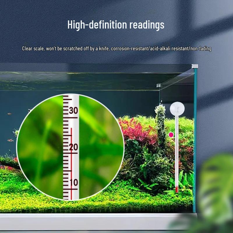 High-Precision Waterproof Aquarium Thermometer with Suction Cup for Fish, Turtle, and Grass Tanks