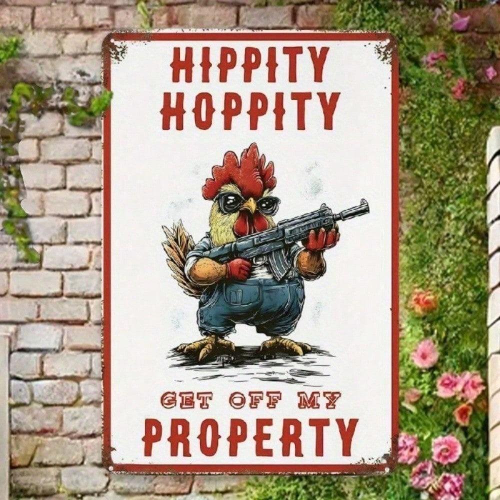 Metal Wall Art Poster, Chicken Kitchen Decor, Rustic Style Gift