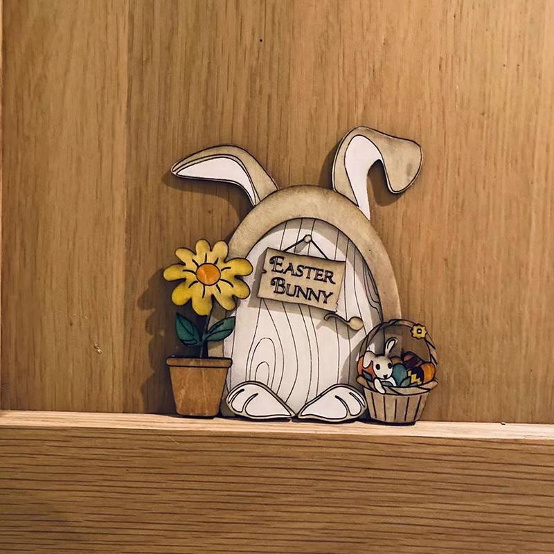 Mini Home Decorations Wooden Fairy Door Fairy Tale Gate Door Decoration Craft Ornaments Garden Courtyard Decoration