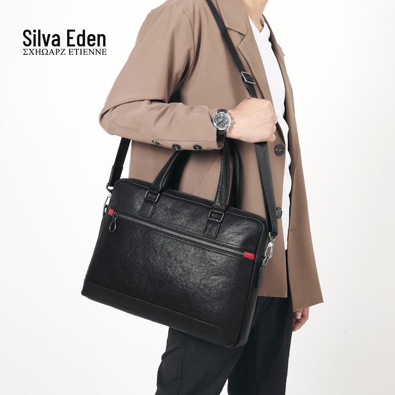 Men's Genuine Leather Fashion Briefcase Handbag