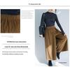 2025 Autumn/Winter Women's Corduroy Elastic Waist Wide-Leg Pants Skirt
