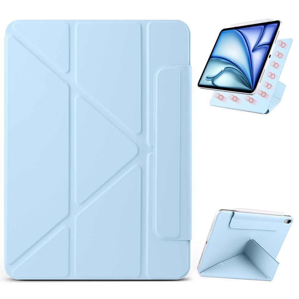 For iPad (2025)/10.9 (2022) Case PC+PU Leather Origami Stand Magnetic Tablet Cover