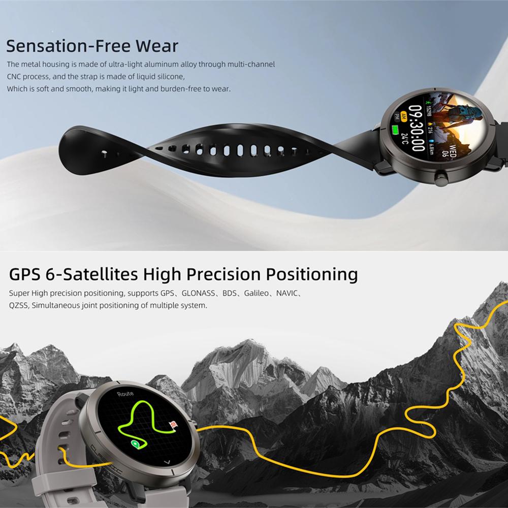 HD Screen Health GPS Sports Smart Watches Fitness Sleep Compass Watch 5ATM Waterproof Smartwatch Men Lady Blue Tooth Call