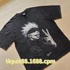 Washed And Old Short-Sleeved T-Shirt For Men And Women, Retro Animation Printing Loose Couple Trend Half-Sleeved Crew Neck Top