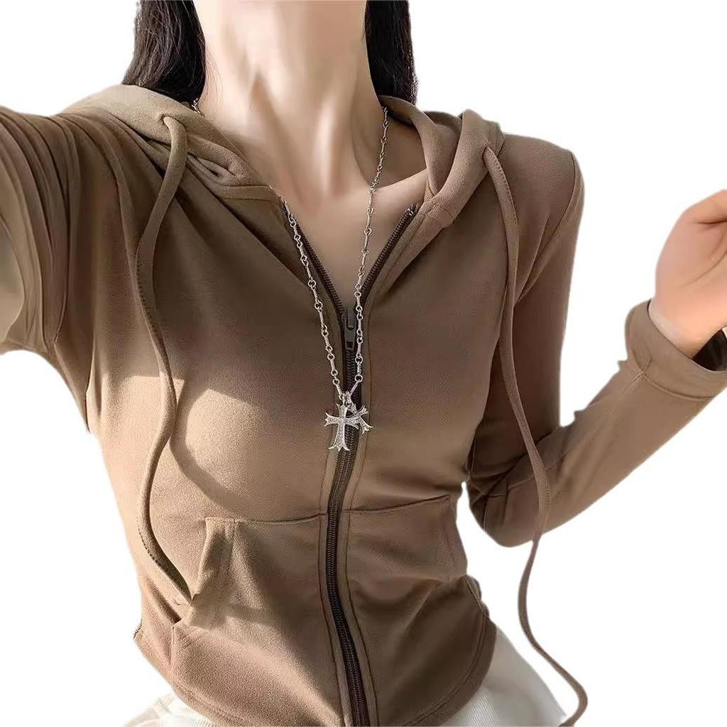 Maillard Women's Long-Sleeve Slim Hooded Jacket - Trendy Autumn/Winter Sportswear