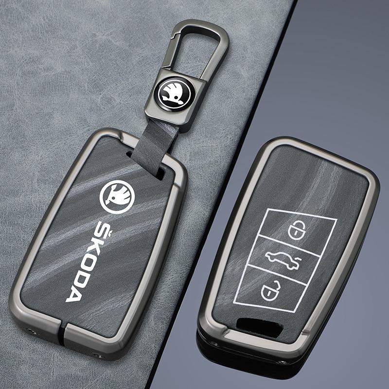 Car Smart Remote Key Fob Case Full Cover Bag for Skoda Superb A7 Kodiaq Protector Holder Shell Keyless Keychain Accessories HJ1