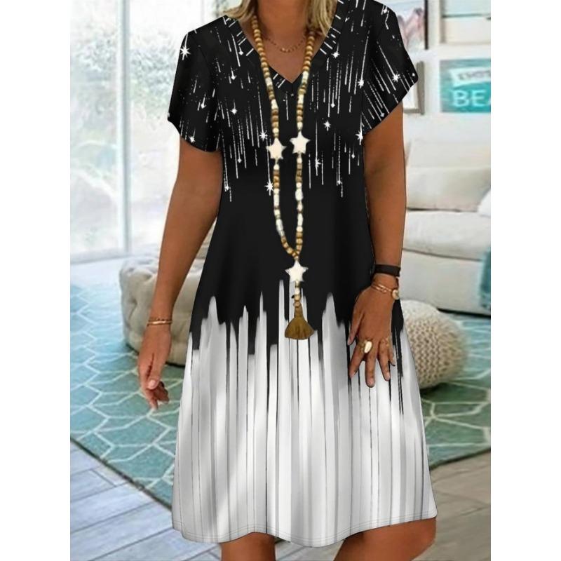 

Spring and Summer Women s Short Sleeved Dresses, Fashionable Printed Dresses, Women s Clothing XL