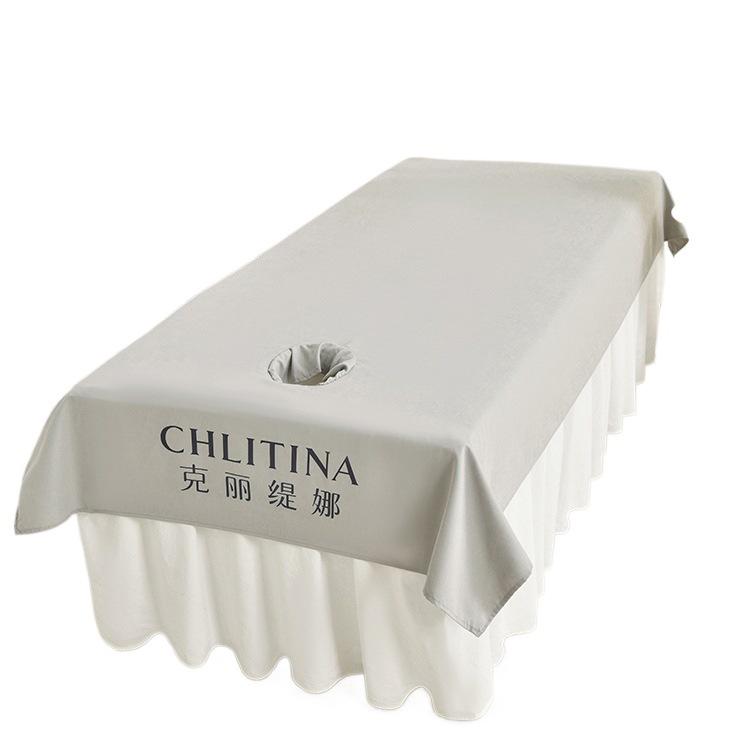 Customizable Massage Bed Sheet with Face Hole - Anti-Dirty and Enlarged for Salon Use