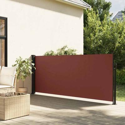 Vidaxl Retractable Side Awning, Brown, 140X500 Cm