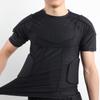 Herren Kompressionsshirt mit gepolstertem Schutz-T-Shirt, Rippenbrust- und Schulterschutz