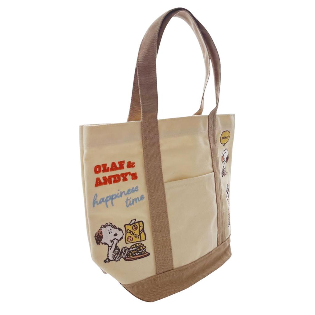 Snoopy Embroidered Tote Bag Snack Time Peanuts [Small Planet] [Tote Bag] /