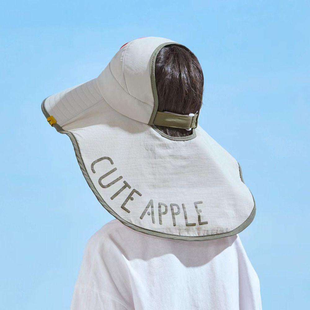 Anti UV Boys Girls Bucket Cap Korean Style Kids Neck Ear Cover Ins Children Sun Hat  Travel