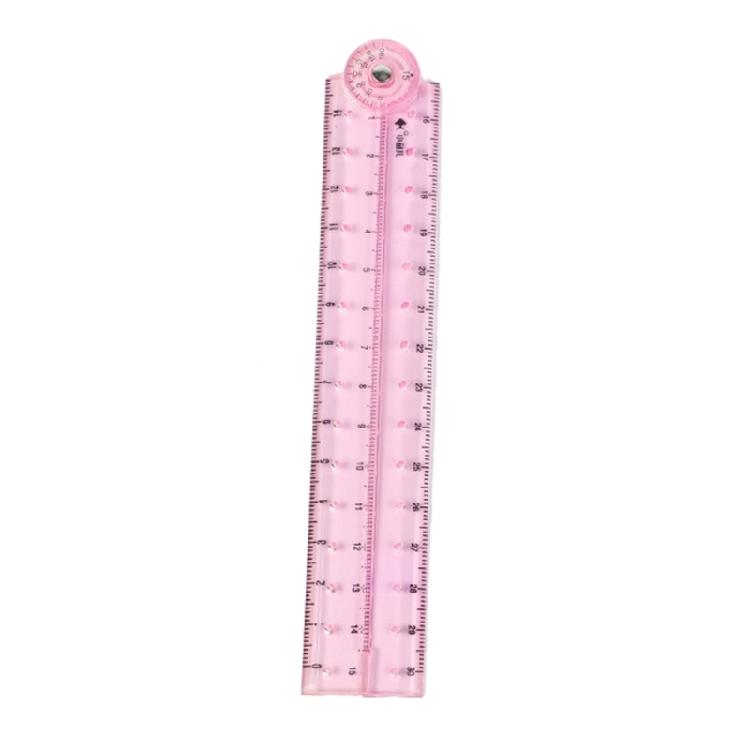 Clear Folding Ruler Drawing Ruler Math Ruler Measuring length 0-30cm Measuring Tool for Drawing Drafting Measuring