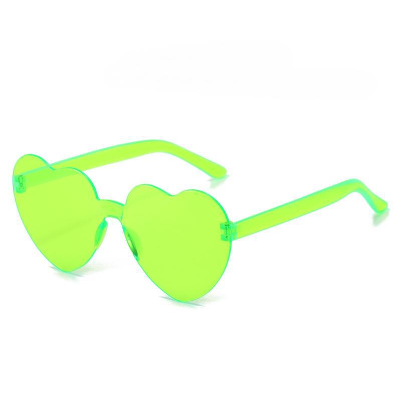 Trendy Heart-Shaped European-American Sunglasses for Women - Masquerade Party & Fun Glasses
