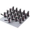 21Pcs/lot Dane Iron Feet Eomer Rohan Warriorr Vs Uruk Hai Army Figrues With Shield Sword Bow Spear Building Blocks Toys for Kids