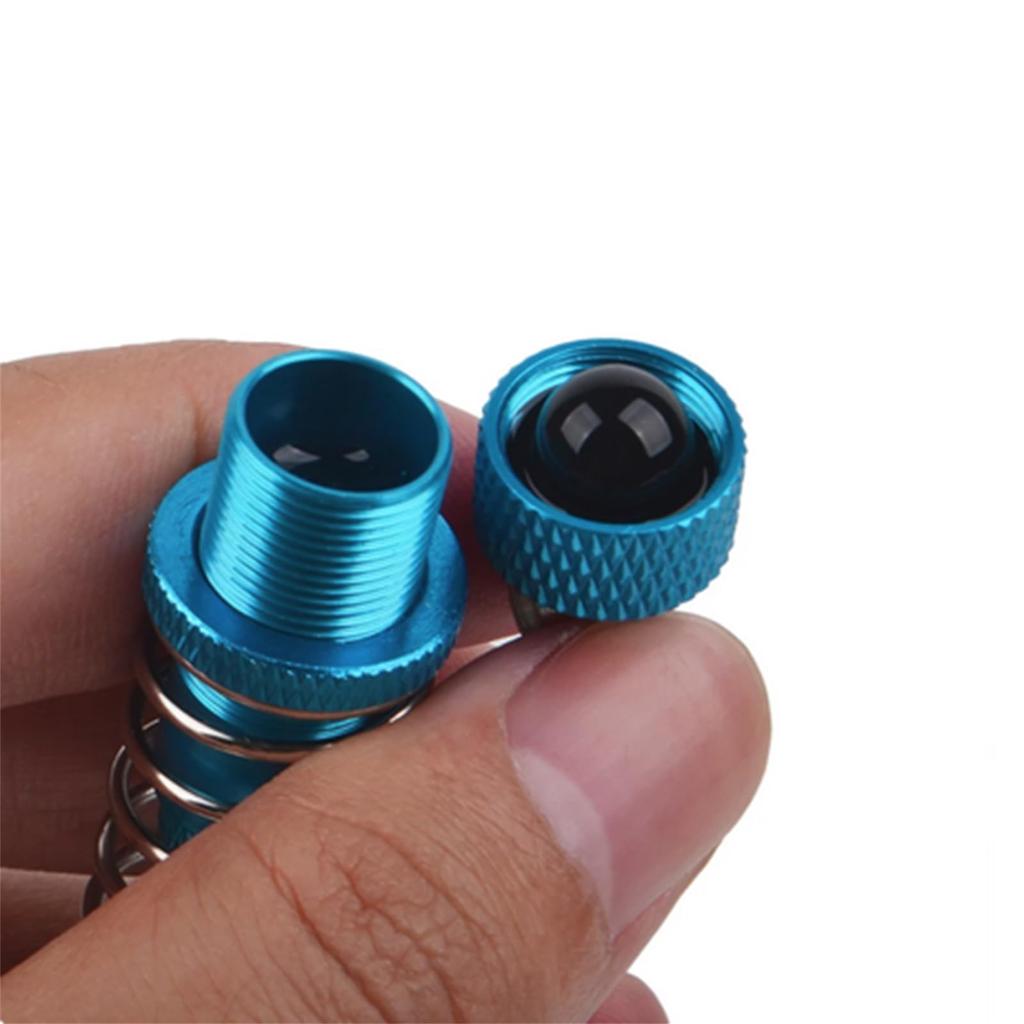 XBERSTAR 1/10 RC Front and Rear Shock Absorbers, 4-Pack Aluminum Shock Absorbers for Tamiya DT-02, DF-02, DT-03, TT-02B 1/10 RC Upgrade Parts (Blue)