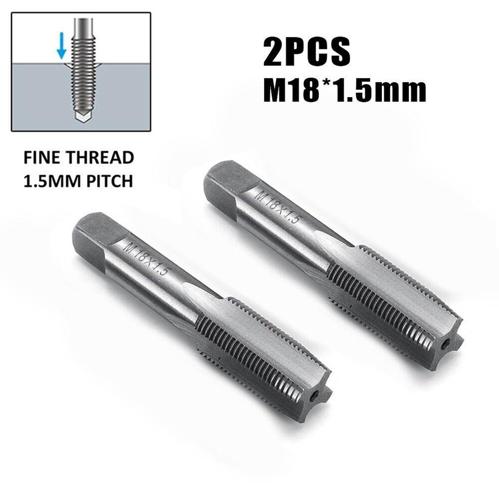 2ks HSS 18 mm x 1,5 Metrický kužel & Závitový závitník Pravý závit M18 x 1,5 mm Sada rozteče