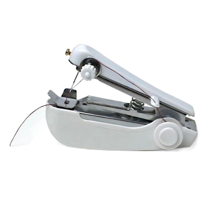 Handheld Sewing Machine Clothes Fabrics Sewing Accessories DIY Home Mini Manual Stitch Needlework Machine Sewing Tool Supplies