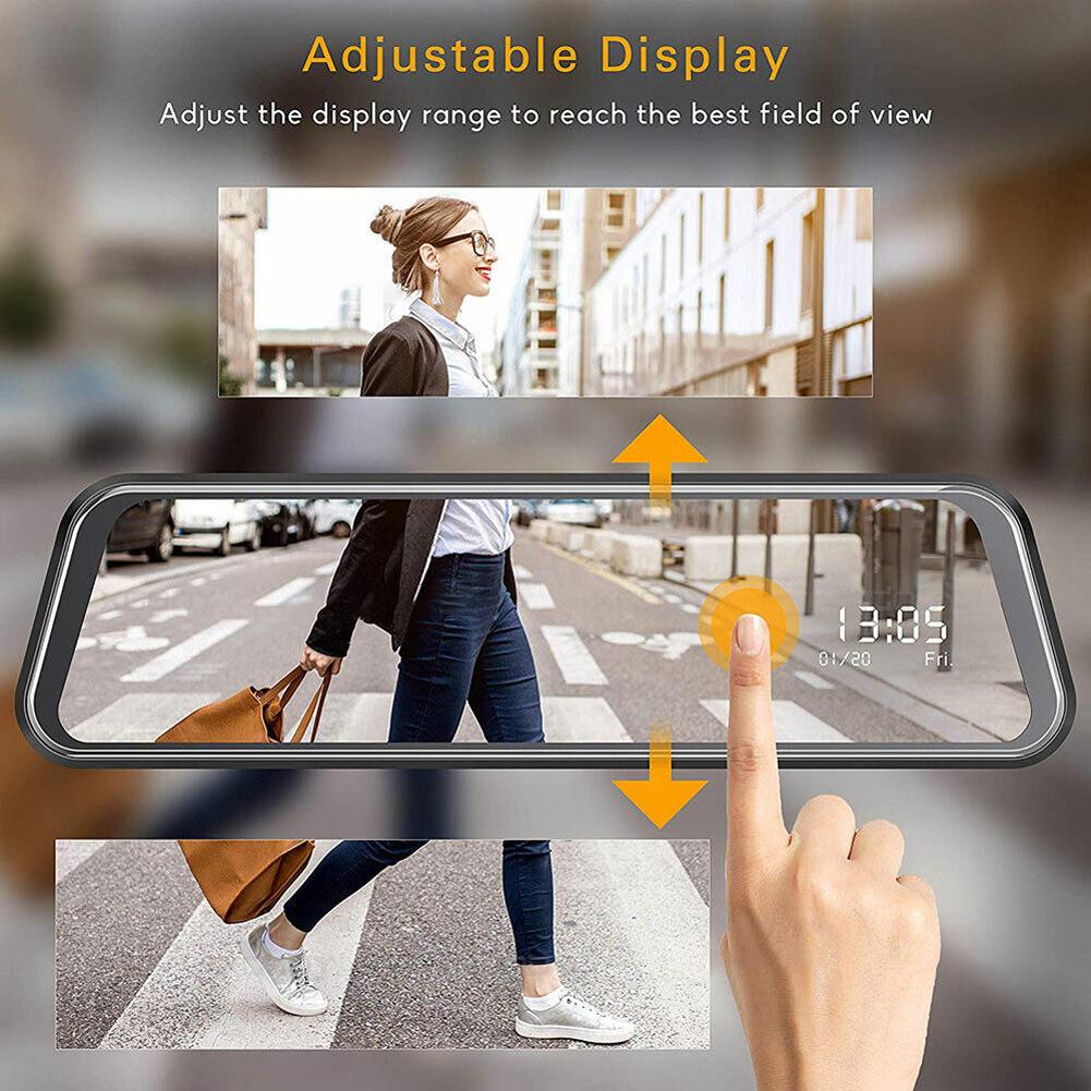 Car Video Recorder 170 Degree Wide Angle Dual Lens Automobile Data Recorder HD 1080P 4.3 Inch Auto Video Camera Built-in Speaker