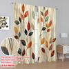 2 Stück, 2D-Flachdruck Beliebte Vorhangpaneele Herbstblätter Leinwand Langlebiges Polyester (ohne Stange) Alle Jahreszeiten für Wohnzimmer,