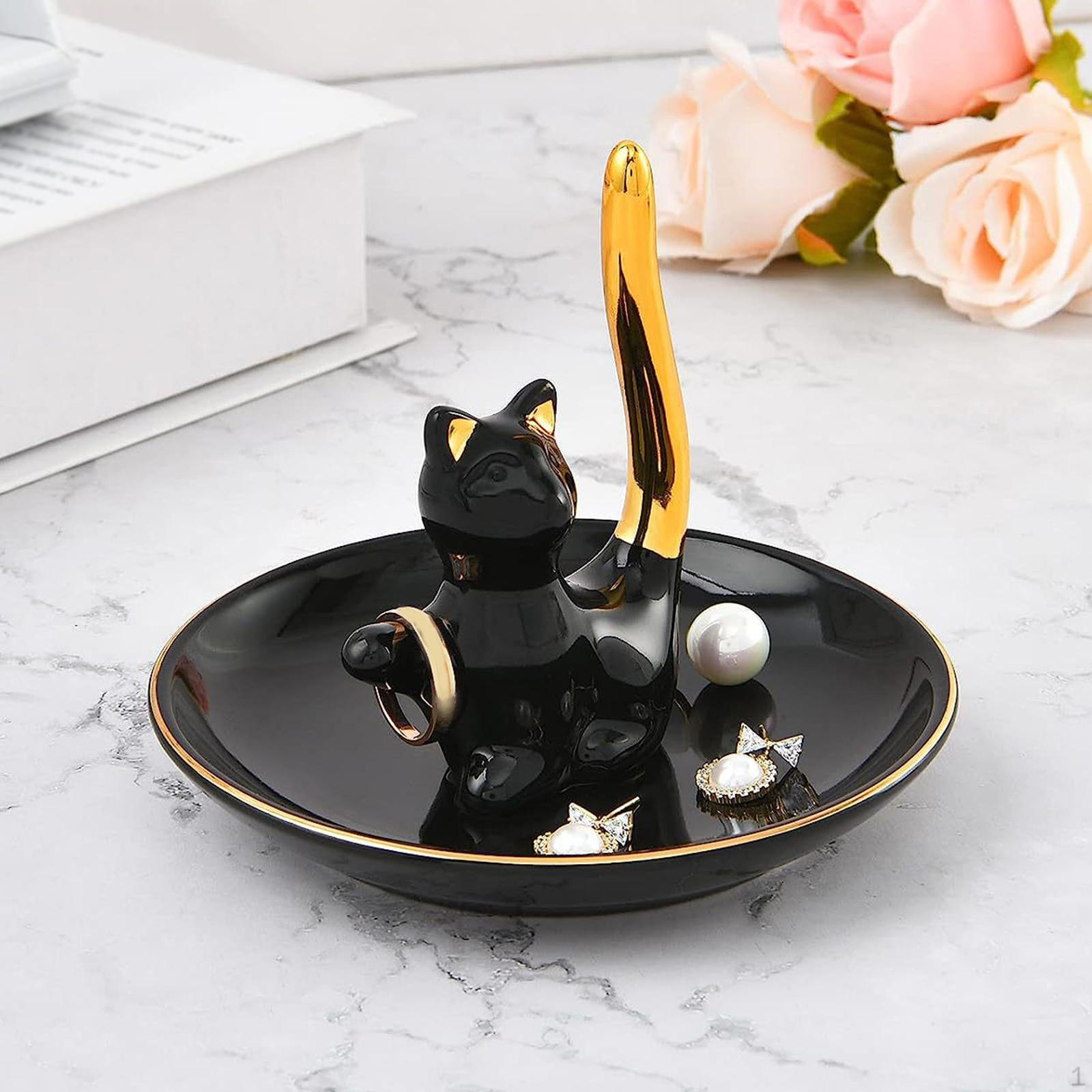 

Cat Ring Holder, Dish Cute, Decorative Animals Jewelry Storage Tray, Trinket Tray for Earrings