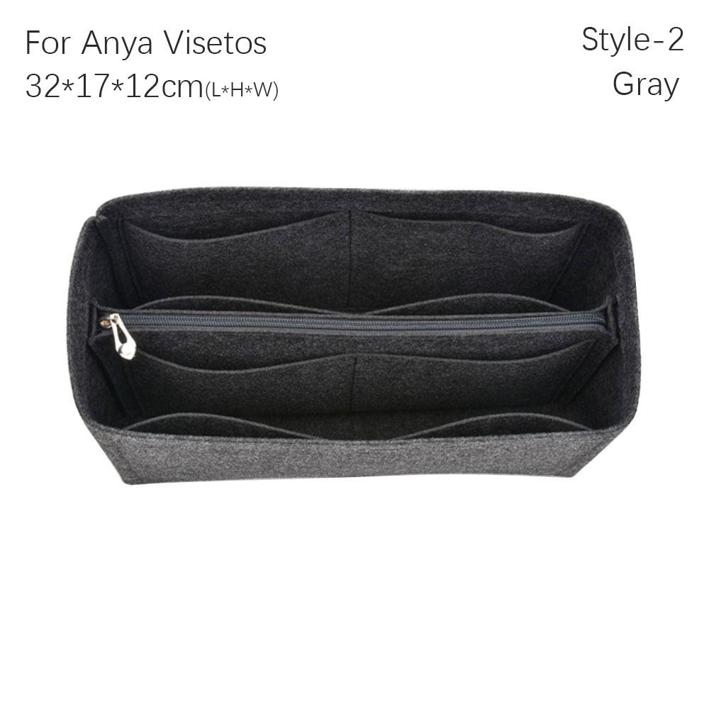 Filz-Einsatz-Futterbeutel Organizer Handtasche Tote Bag Innentasche Für Liz Visetos / Anya Visetos