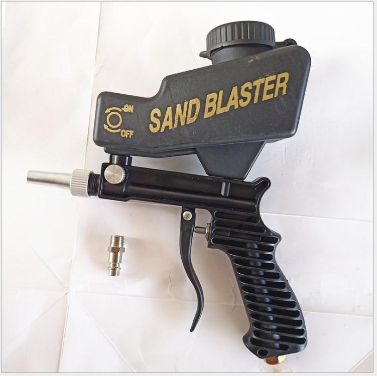 Handheld Portable Pneumatic Sandblasting Gun - Gravity-Feed Dry Sandblaster for Hardware Tools