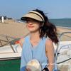 Top Open Chic Summer Uv Protection Sun Hat For Women Adjustable Cotton