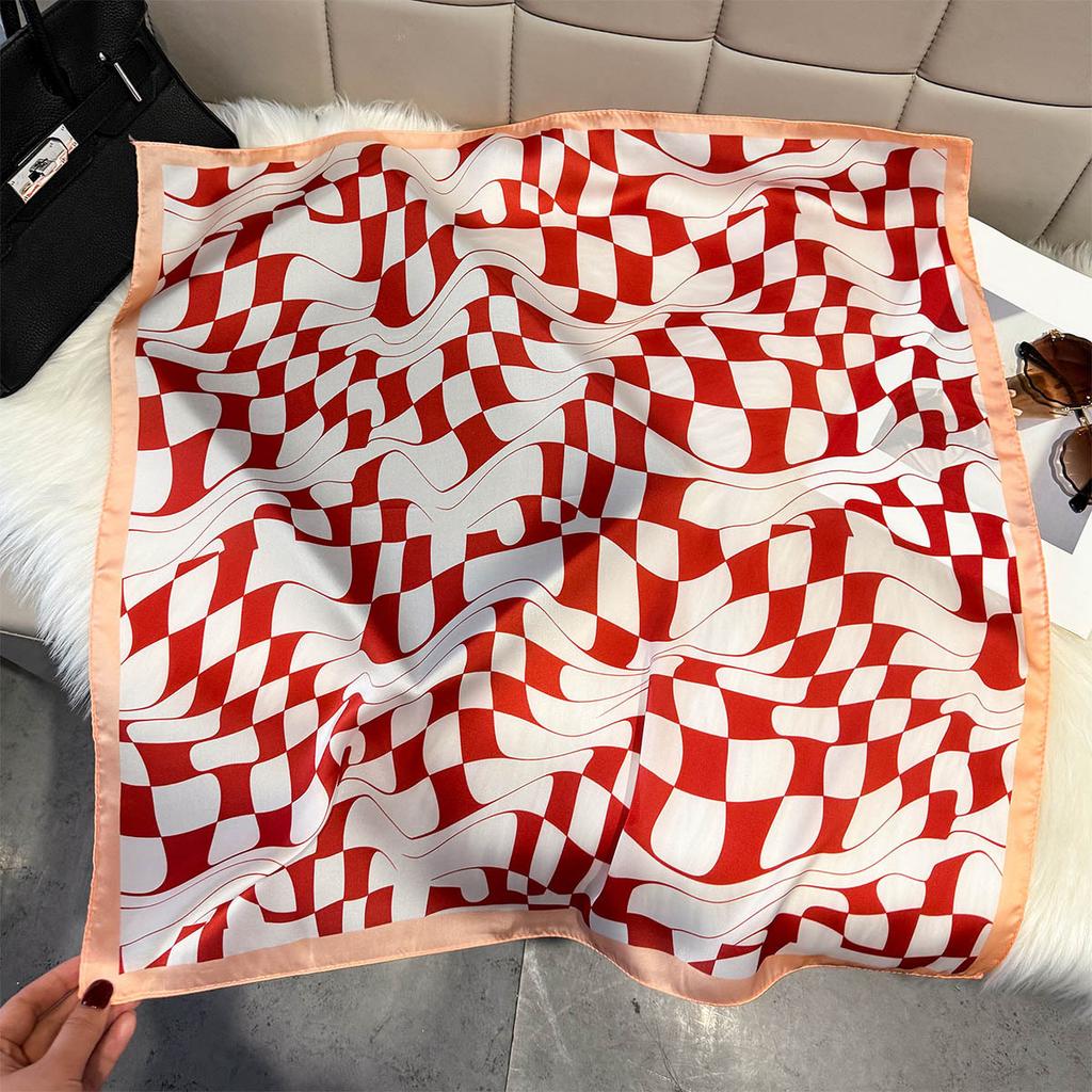 Fashion Square Fashion Foreign Style Small Silk Scarf Women'S Headband Decorative Scarf Dual-Purpose Small Square Scarf New Scarf