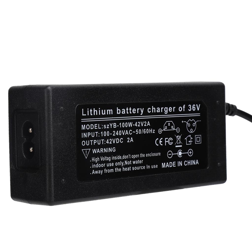 DC 42V 2A Napájecí adaptér 5.5mm samice nabíječka baterií pro 36V Li-ion baterii