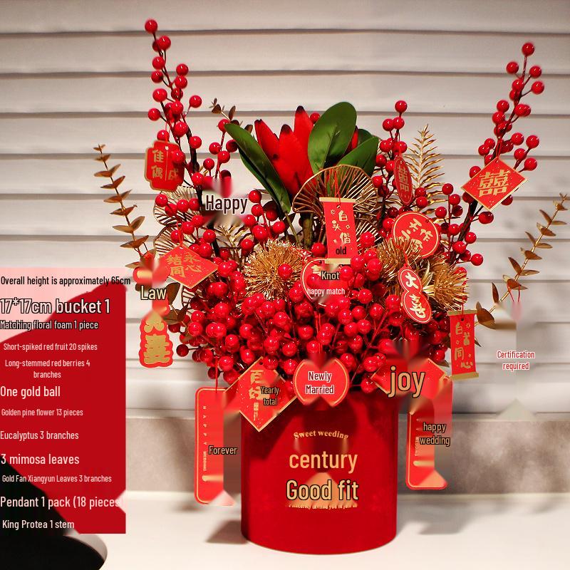 Fortune Flower Bucket: Home & Wedding Décor, Housewarming & Newlywed Gift